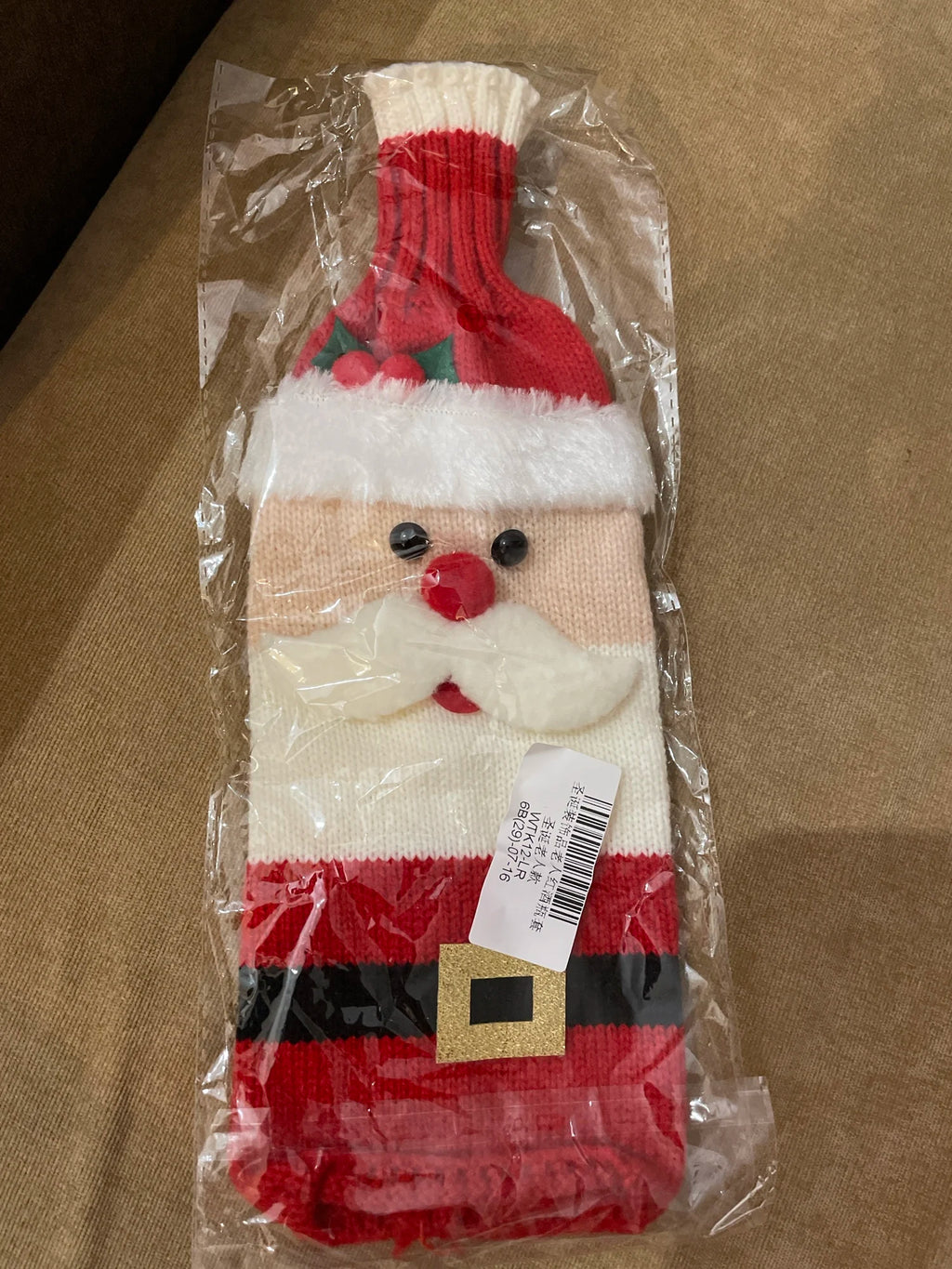 Christmas Wine Bottle Cover Set Santa Snowman Woven Wine Bottle Bags for Christmas Party Dinner Table Decorations New Year Gifts