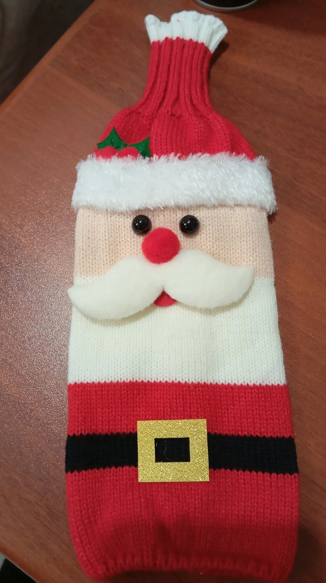 Christmas Wine Bottle Cover Set Santa Snowman Woven Wine Bottle Bags for Christmas Party Dinner Table Decorations New Year Gifts