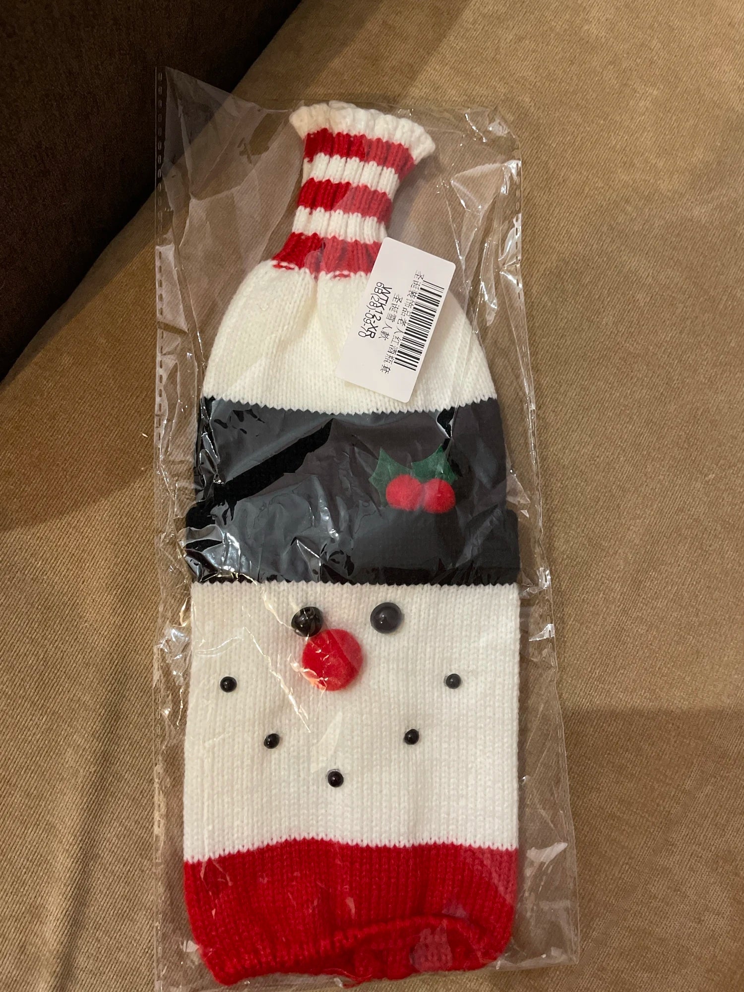 Christmas Wine Bottle Cover Set Santa Snowman Woven Wine Bottle Bags for Christmas Party Dinner Table Decorations New Year Gifts