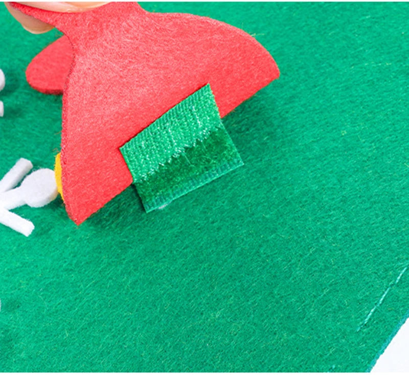 DIY Felt Christmas Decorations Xmas Tree Door Wall Hanging Ornaments Felt Christmas Tree New Year Santa Claus Xmas Kids Gifts
