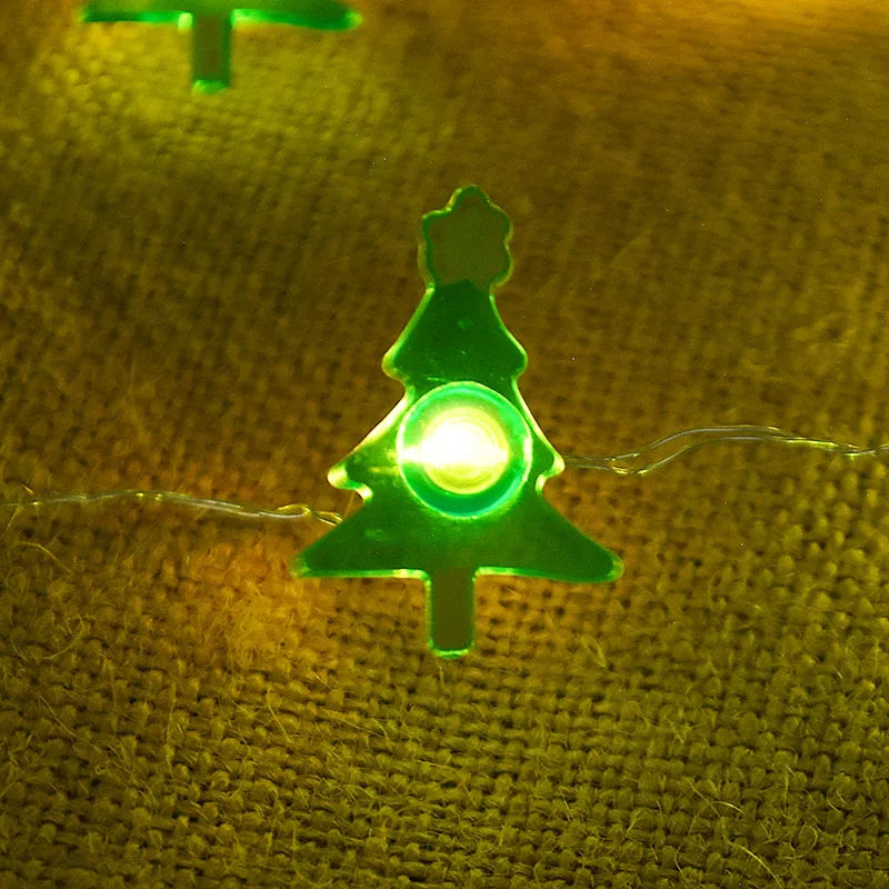 2M 20LED Santa Claus Snowflake LED Light String Christmas Decoration For Home Xmas Tree Ornament 2025 Navidad Kids Gift New Year