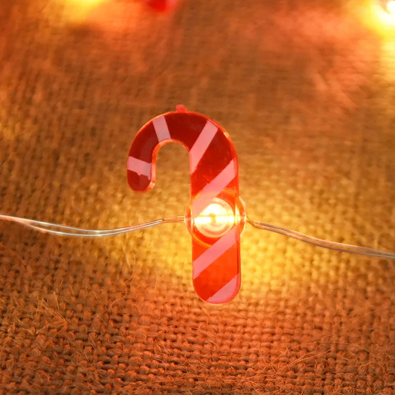 2M 20LED Santa Claus Snowflake LED Light String Christmas Decoration For Home Xmas Tree Ornament 2025 Navidad Kids Gift New Year