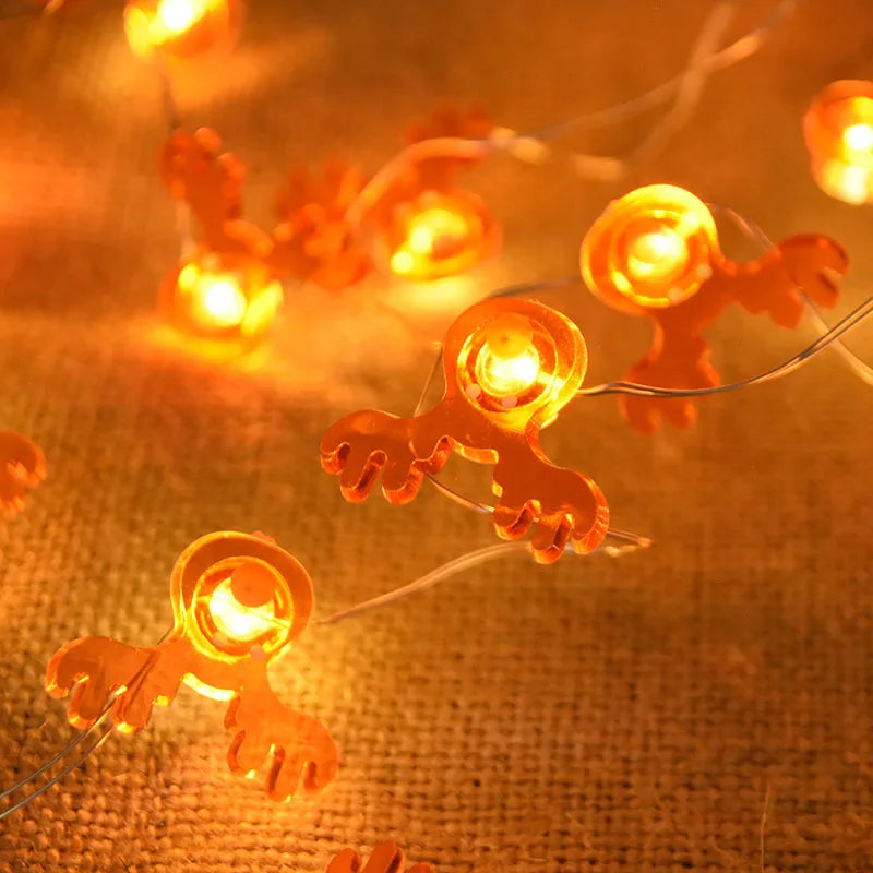 2M 20LED Santa Claus Snowflake LED Light String Christmas Decoration For Home Xmas Tree Ornament 2025 Navidad Kids Gift New Year