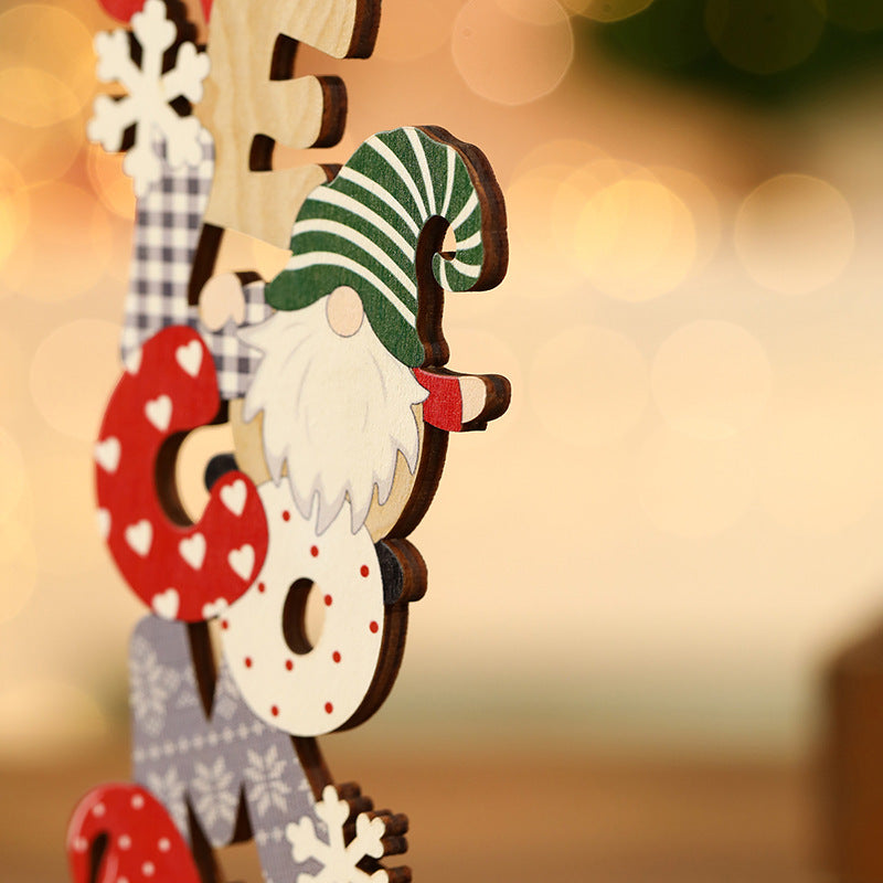 Wooden Christmas Table Decorations Wooden Santa Ornaments Santa Christmas Decorations Large Snowflake Ornament Happy New Year