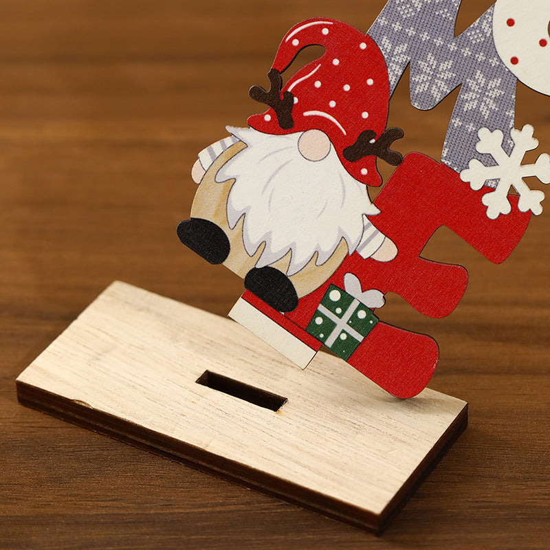 Wooden Christmas Table Decorations Wooden Santa Ornaments Santa Christmas Decorations Large Snowflake Ornament Happy New Year