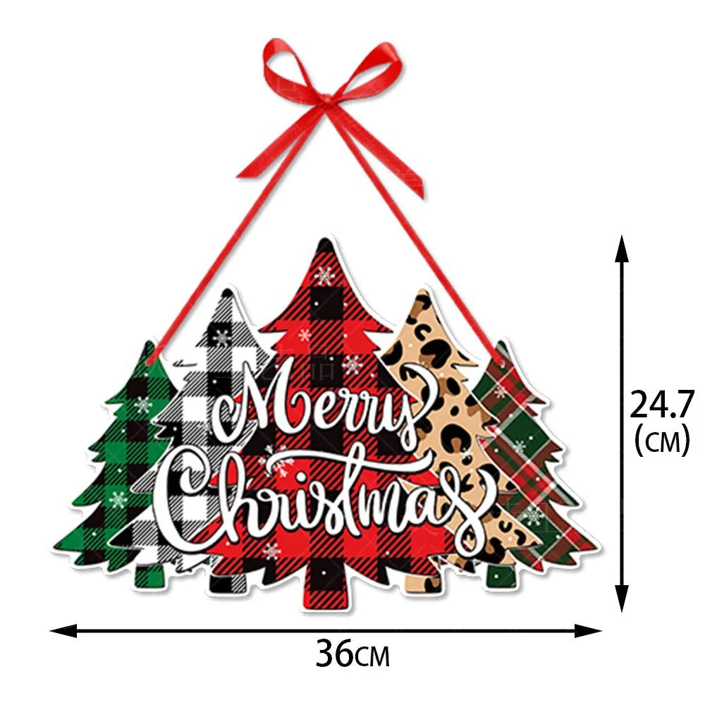 Christmas Decoration Door Hanging Christmas Party Gift Decoration Christmas Tree Santa Claus Pendant Christmas Hanging Ornaments