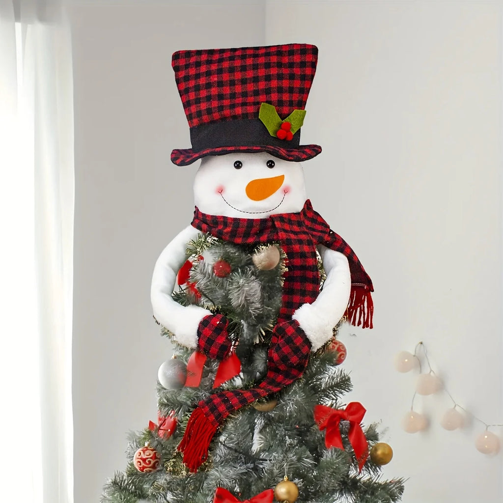 Christmas Decorations Santa Claus Home Christmas Tree Decorations Snowman Tree Top Star Decorations for Mall Home Christmas