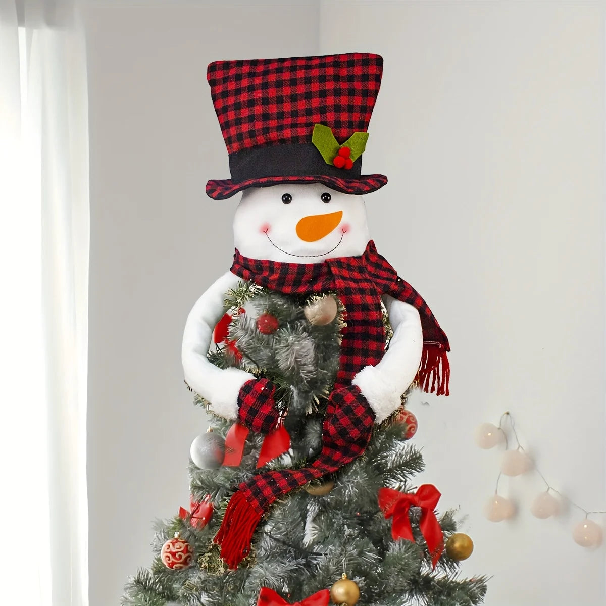 Christmas Decorations Santa Claus Home Christmas Tree Decorations Snowman Tree Top Star Decorations for Mall Home Christmas