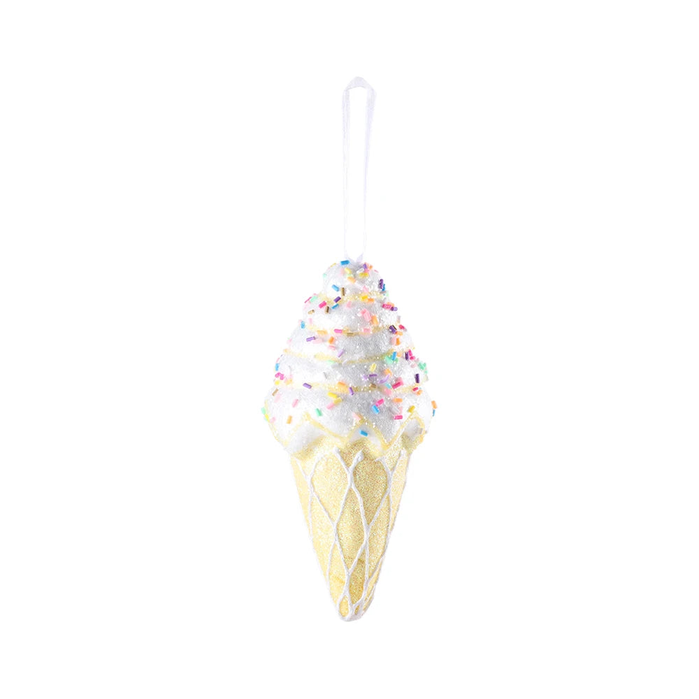 Mix Cute Candy Donuts Cupcake Ice Cream Cone Christmas Ornaments Kit Christmas Tree Hanging Decorations Gifts Navidad Natal