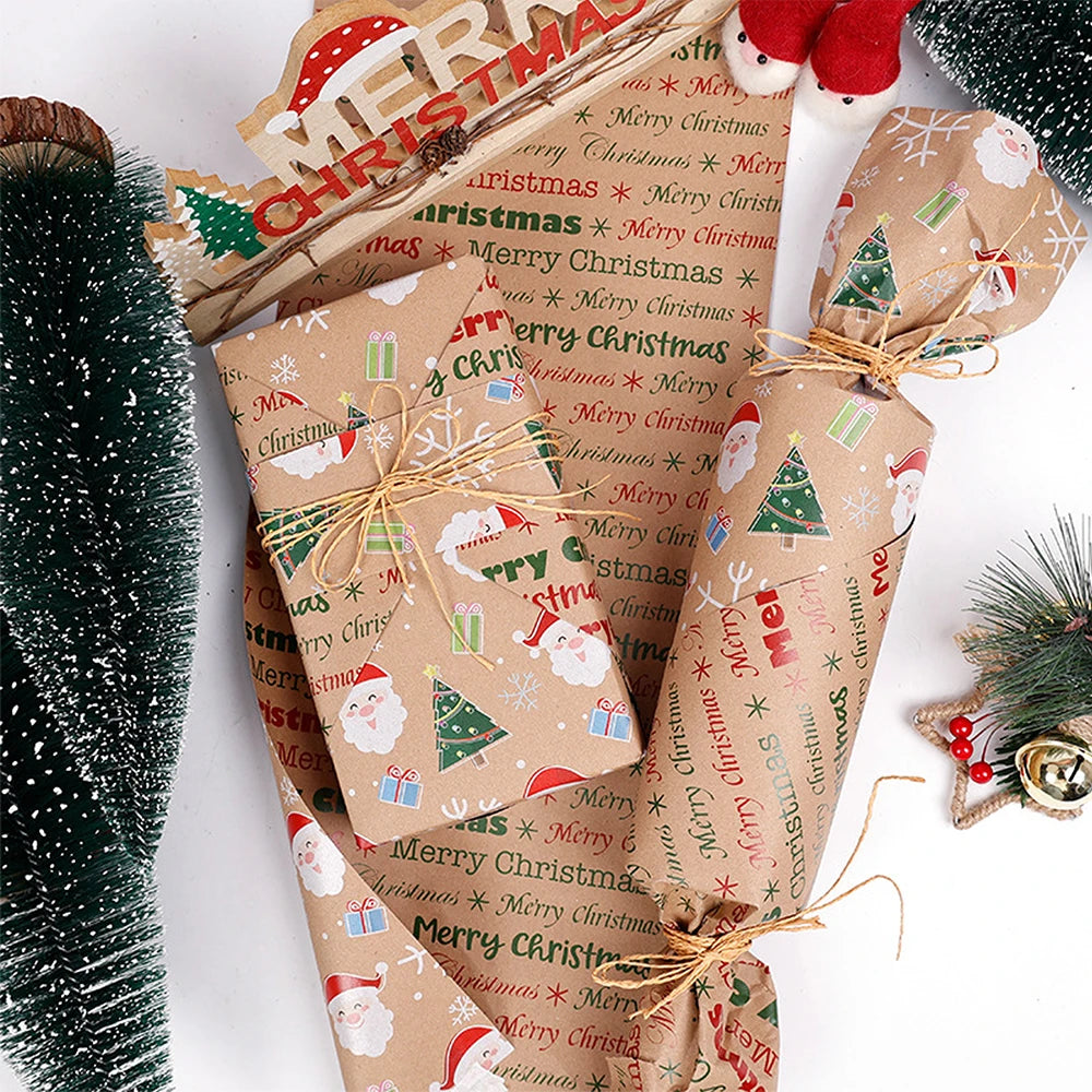 Christmas Gift Wrapping Paper Christmas Trees Handmade Paper Gift Wrapping Paper Flower Bouquet Packaging Paper