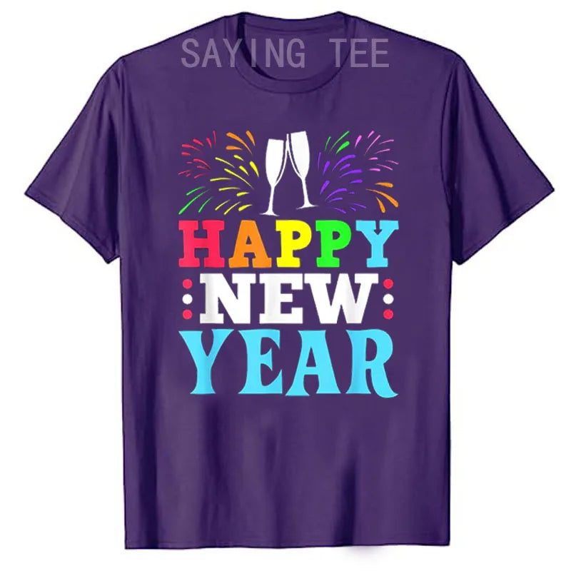 HAPPY NEW YEAR Shirt NYE Shirt Family Matching Outfits Men Women Kids T-Shirt Novelty Gifts Short Sleeve Funny Saying Tee