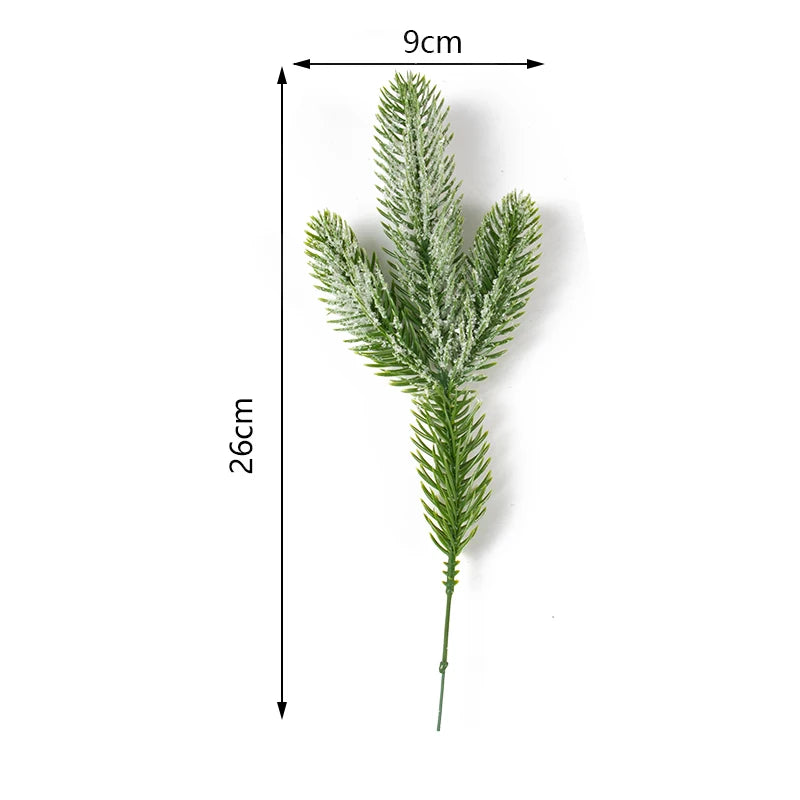 10/20pcs Artificial Pine Branches Green Leaves Needle Fake Greenery Pine for DIY Garland Wreath Christmas Embellishing Noel 2023