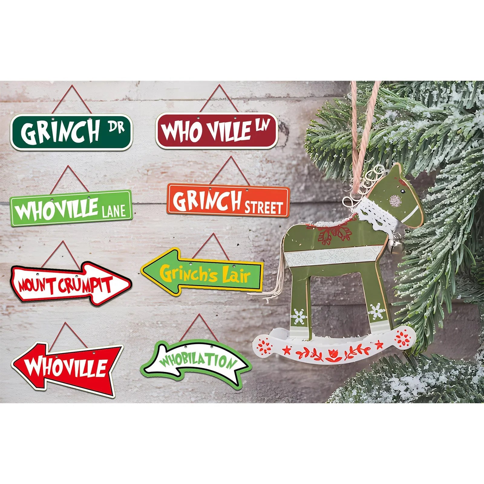 Christmas Tree Decorations - 16Pcs Grinchs Christmas Tree Hanging Ornament Holiday Xmas Grinchs Grinchs Christmas Decor Gifts
