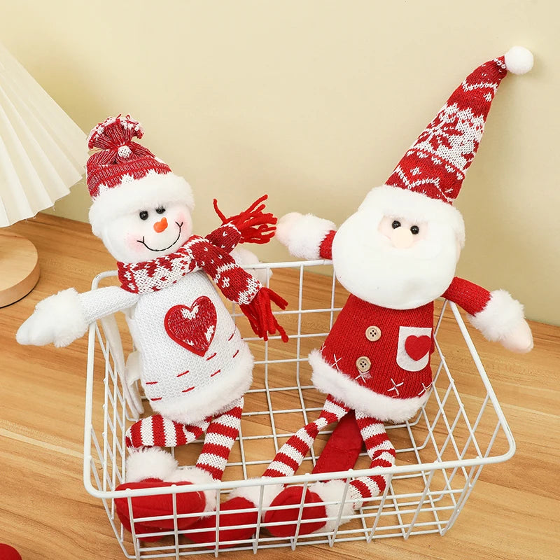 Christmas Dolls Santa Claus Snowman Elk Long Legs Doll Merry Christmas Decoration For Home Xmas Gift Happy New Year 2025 Navidad