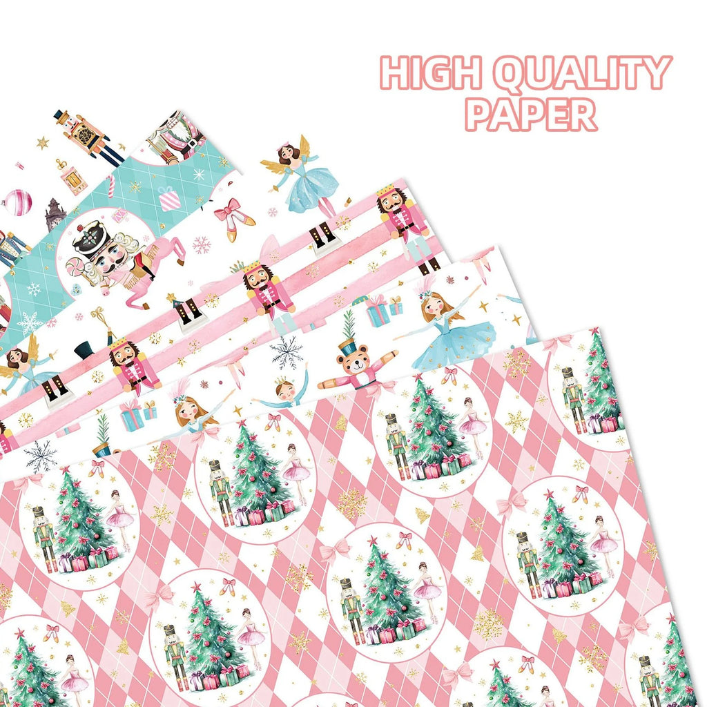 Nutcracker Wrapping Paper Festive Christmas Gift Packaging Christmas Gift Wrapping Paper Patterned Princess Themed Paper