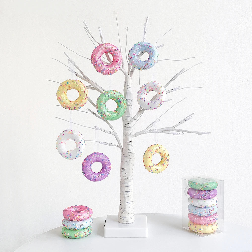 Mix Cute Candy Donuts Cupcake Ice Cream Cone Christmas Ornaments Kit Christmas Tree Hanging Decorations Gifts Navidad Natal