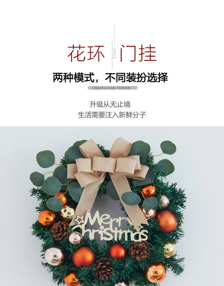 Christmas Decorations Creative Wreath Ornaments Scenic Displays Shop Window Decorations Door Hangings Wall Decorations Reindeer