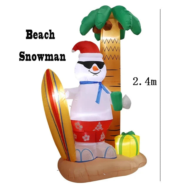 Christmas Inflatable Decoration Toy Built-in LED Lights Inflatable Model Indoor Outdoor Ornament Xmas Party New Year Garden Deco