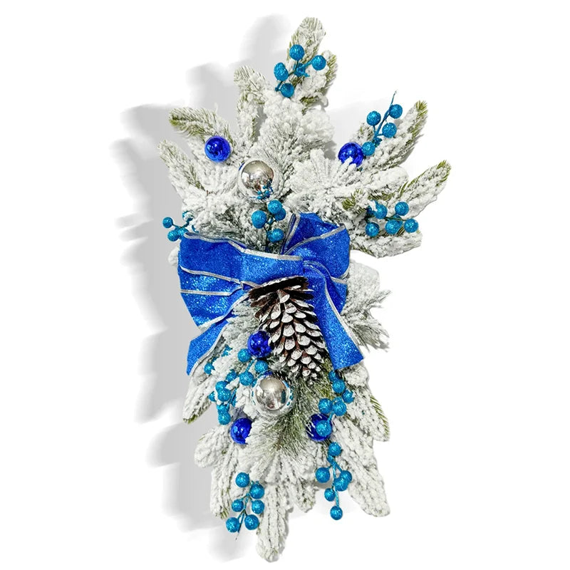 Festive Christmas Upside-Down Staircase Ornaments Home Wall Decorations Christmas Wreaths