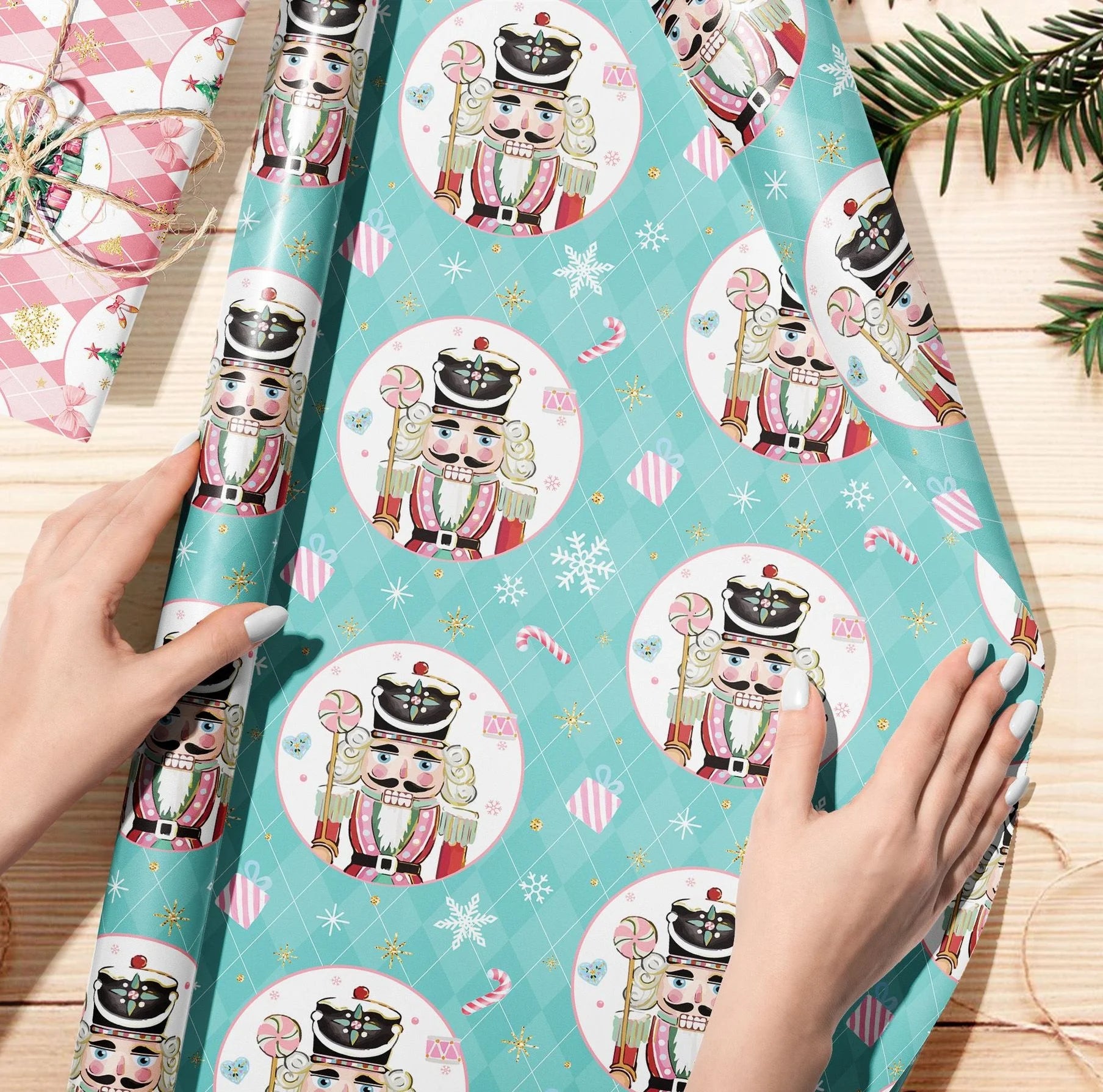 Nutcracker Wrapping Paper Festive Christmas Gift Packaging Christmas Gift Wrapping Paper Patterned Princess Themed Paper