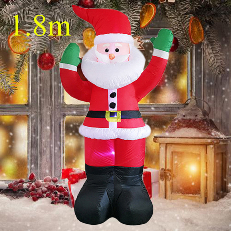 Christmas Inflatable Decoration Toy Built-in LED Lights Inflatable Model Indoor Outdoor Ornament Xmas Party New Year Garden Deco