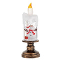 Hot Christmas Decorations Wind Lamp Candle Candlestick Crystal Ball Lights Snow Snowflake Music Box Xmas Gift Scene Arrangement