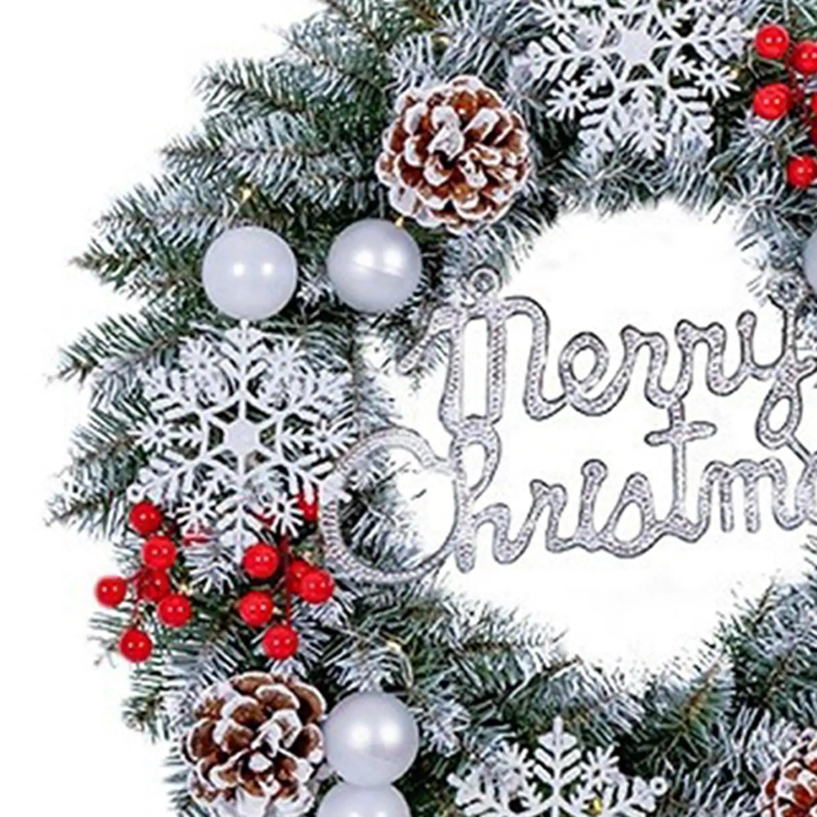 Christmas Wreath Christmas Decoration Wreath Holiday Wreath Snowflake Hanging