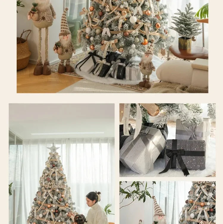 New Christmas decorations for home white Christmas tree living room high-end encryption ornaments large-scale atmosphere layout