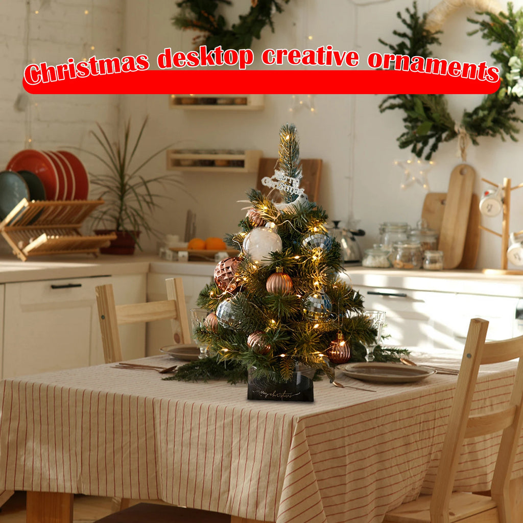 Christmas Tree Home Set Christmas Decorations Desktop Creative Ornaments For Desks And Dining Tables