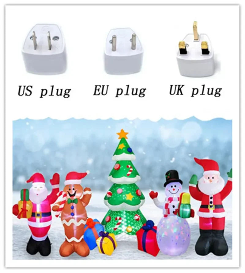 Christmas Inflatable Decoration Toy Built-in LED Lights Inflatable Model Indoor Outdoor Ornament Xmas Party New Year Garden Deco