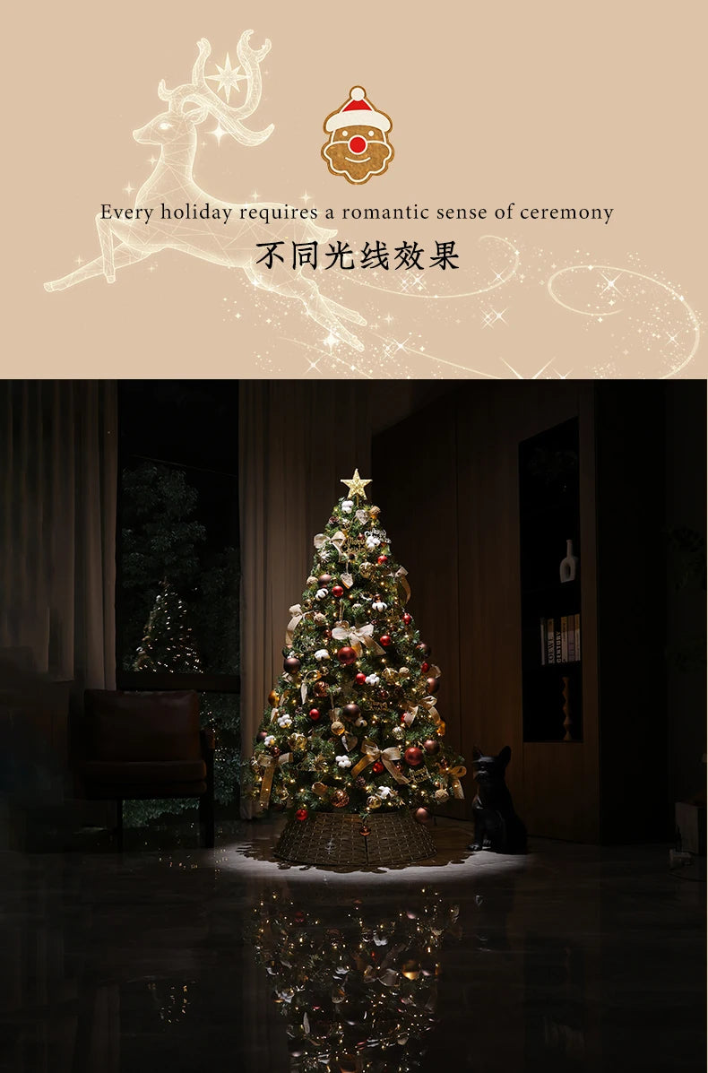 Christmas Decorations Christmas Tree with Lights Package Living Room Large Christmas Tree Ornament Scene Decoration