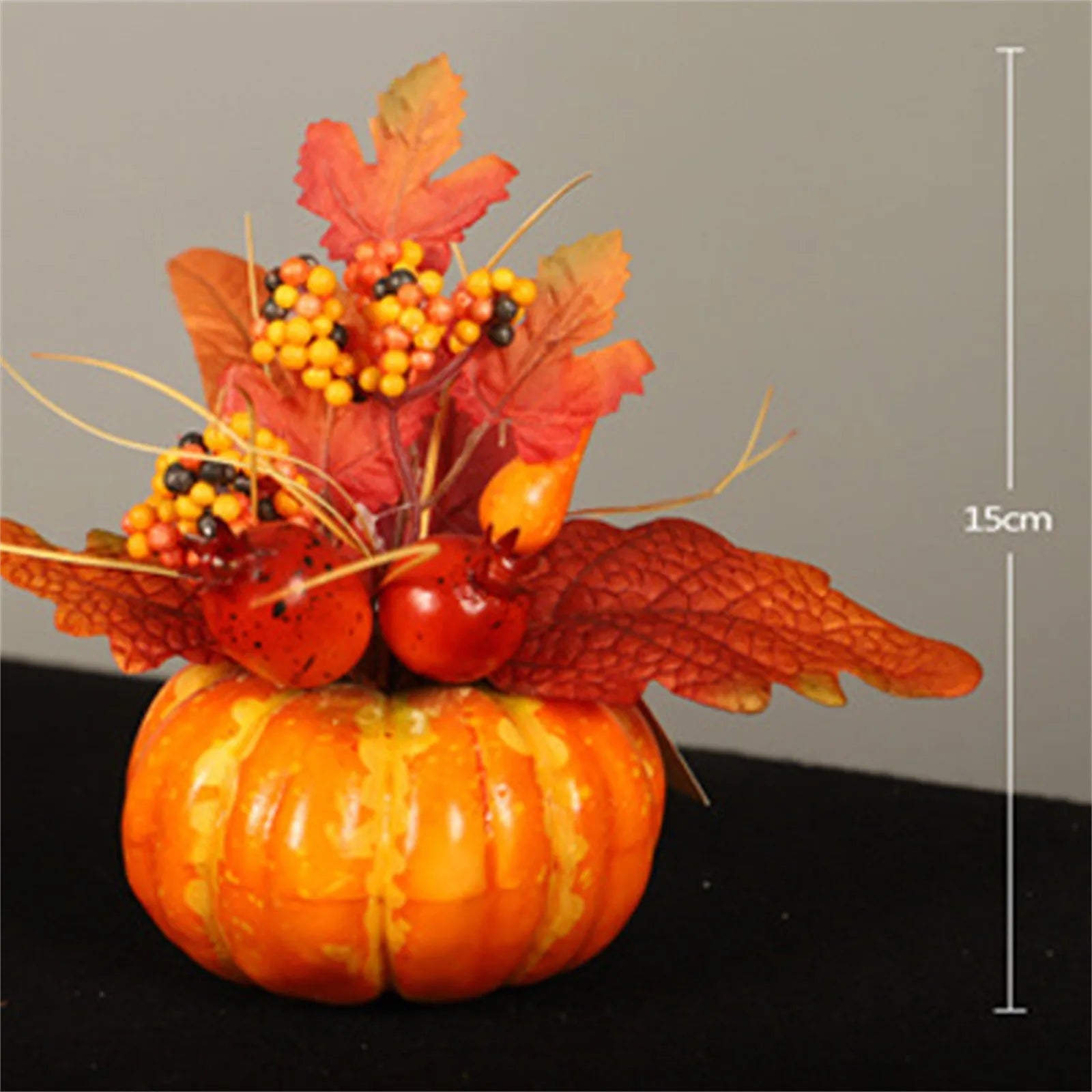 New Thanksgiving Fake Pumpkins Decor Artificial Flower Halloween House Party Fall Ornaments Home Table Centerpiece Kitchen Decor