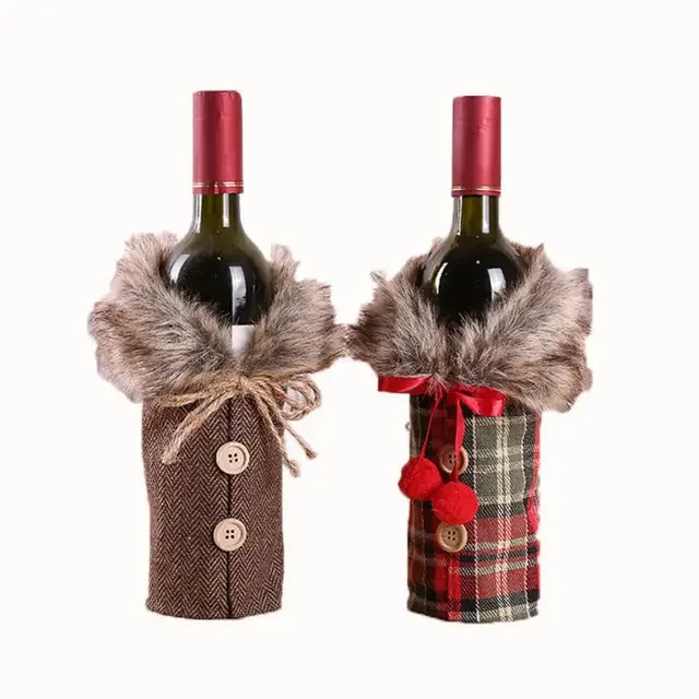 Christmas Wine Bottle Cover Merry Christmas Decorations For Home 2025 Cristmas Ornament Xmas Navidad Gifts Happy New Year 2026