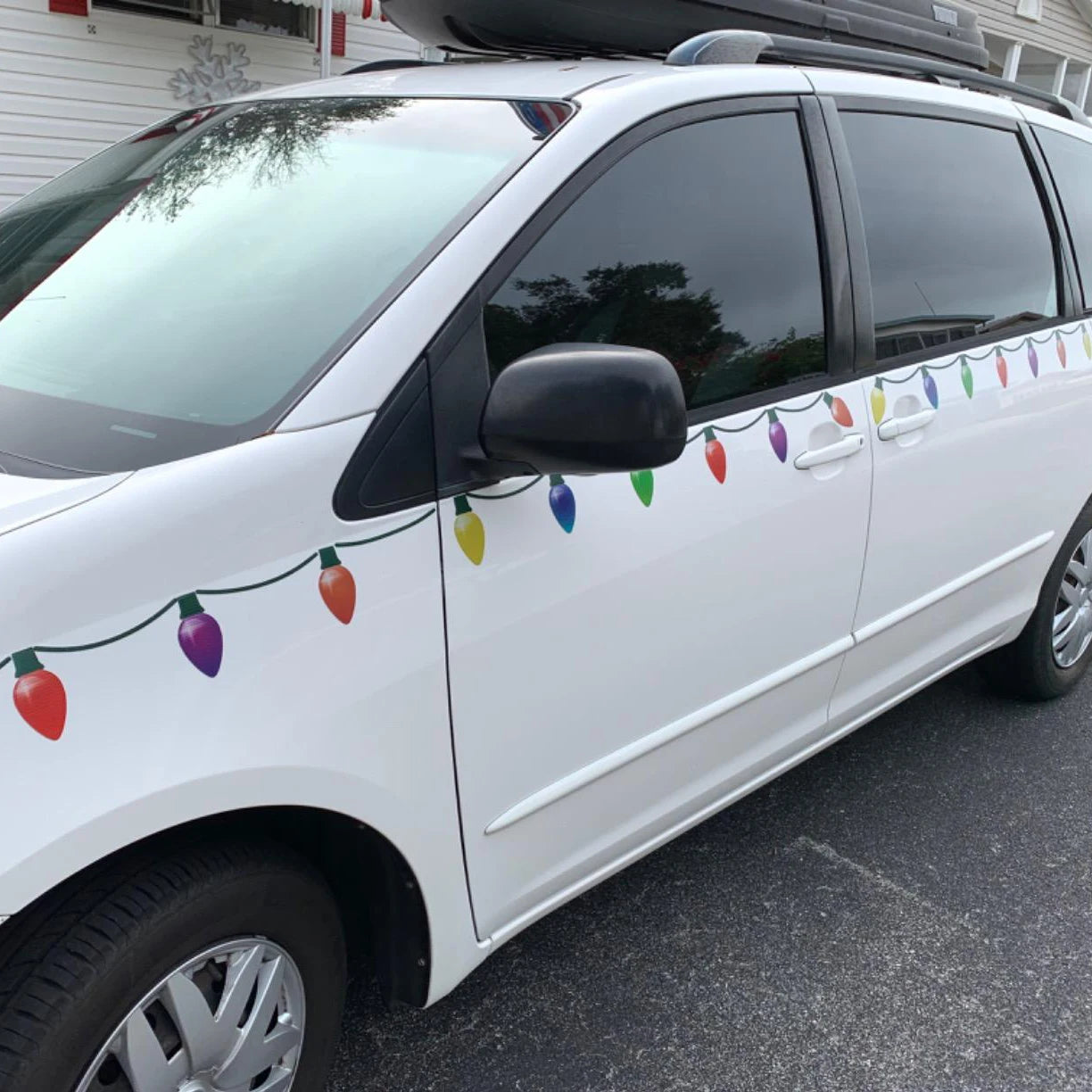 Christmas Car Refrigerator Decoration Reflective Bulb Light Shaped Magnets Stickers Magnetic Wires Ornaments Set Xmas home decor