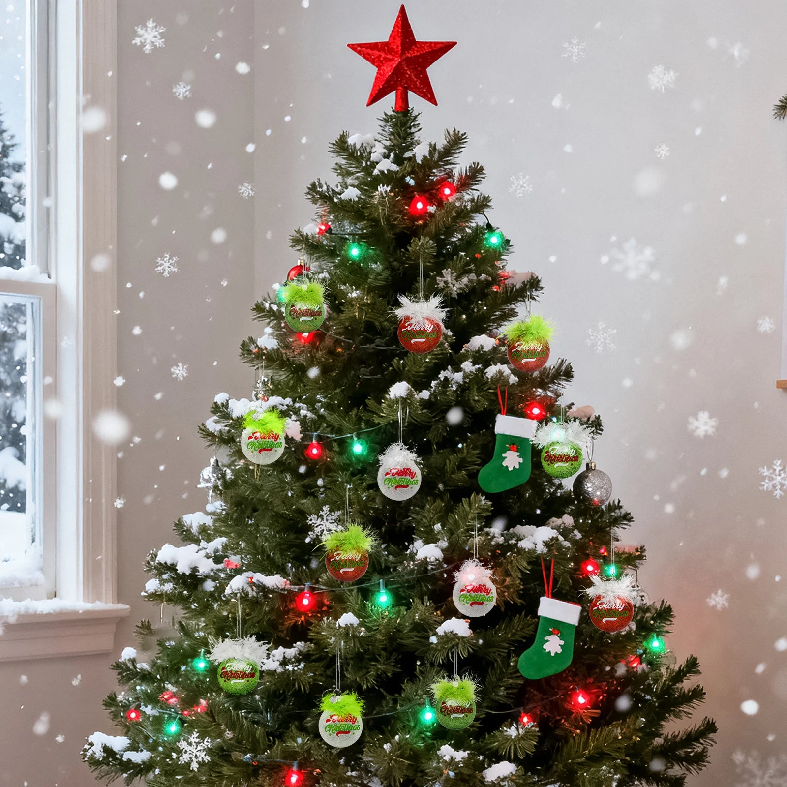 Christmas Ball Decoration Holiday Home Decoration Christmas Tree Decoration Indoor Party Supplies Scene Layout Props Navidad