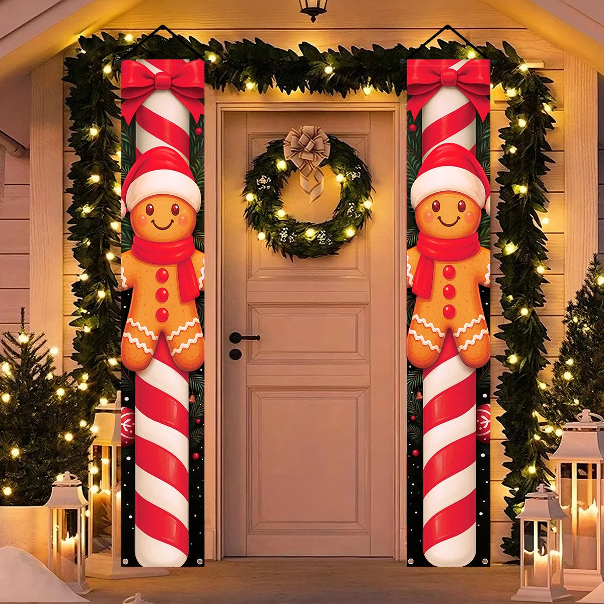 Christmas Hanging Door Banner Merry Christmas Decoration for Home 2025 Xmas Door Decor Navidad Notal Noel Ornament New Year 2026