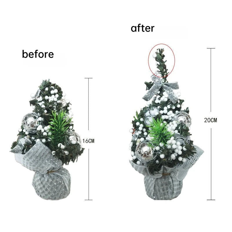Christmas Tree Decorations 20cm Artificial Xmas Tree Desktop Ornaments for Home Christmas Decoration 2025 Navidad New Year Gifts