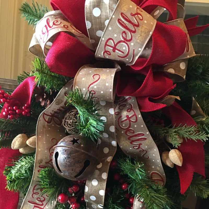 Christmas Door Hanging Garland Decoration Christmas Wreath Home Party Garland Christmas Flowers Window Deco Craft New Year