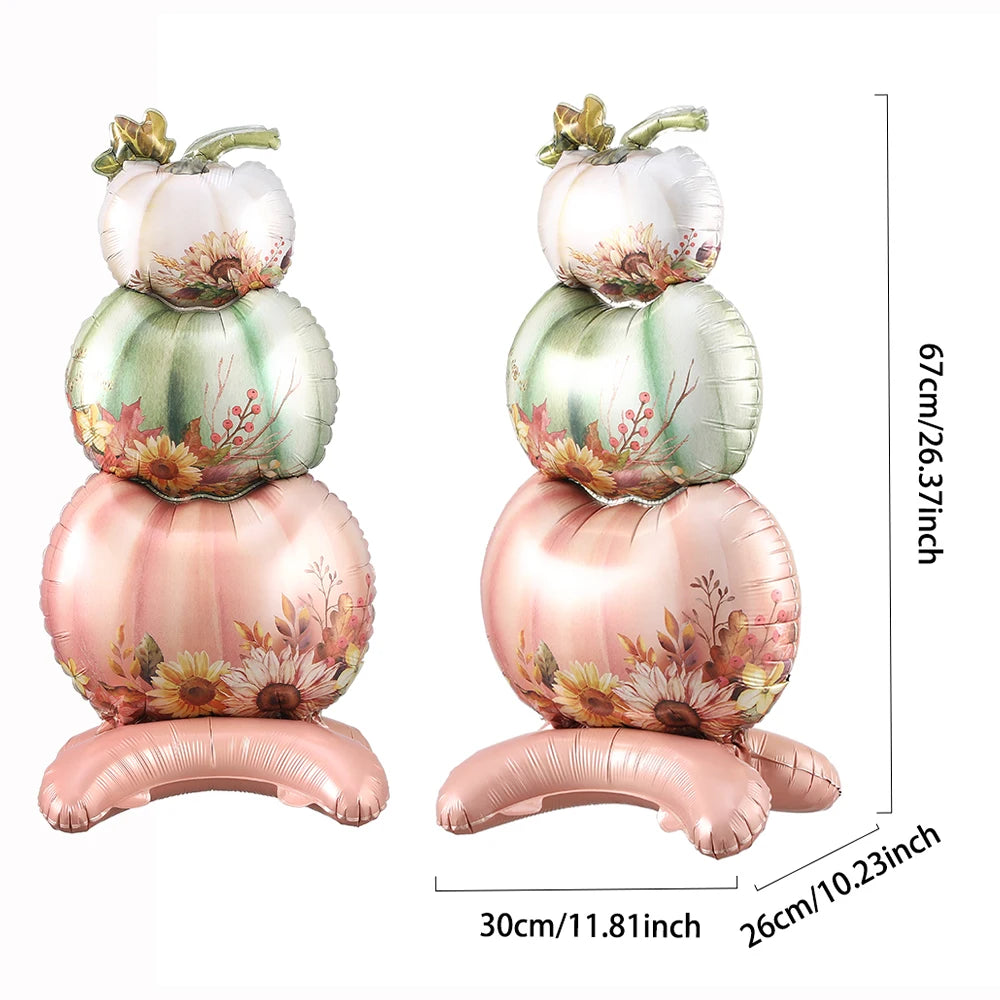 Hello Autumn Thanksgiving Decoration Happy Fall Banner Maple Leaf Cake Toppers Pumpkin Honeycomb Wall Fireplace Hanging Ornament