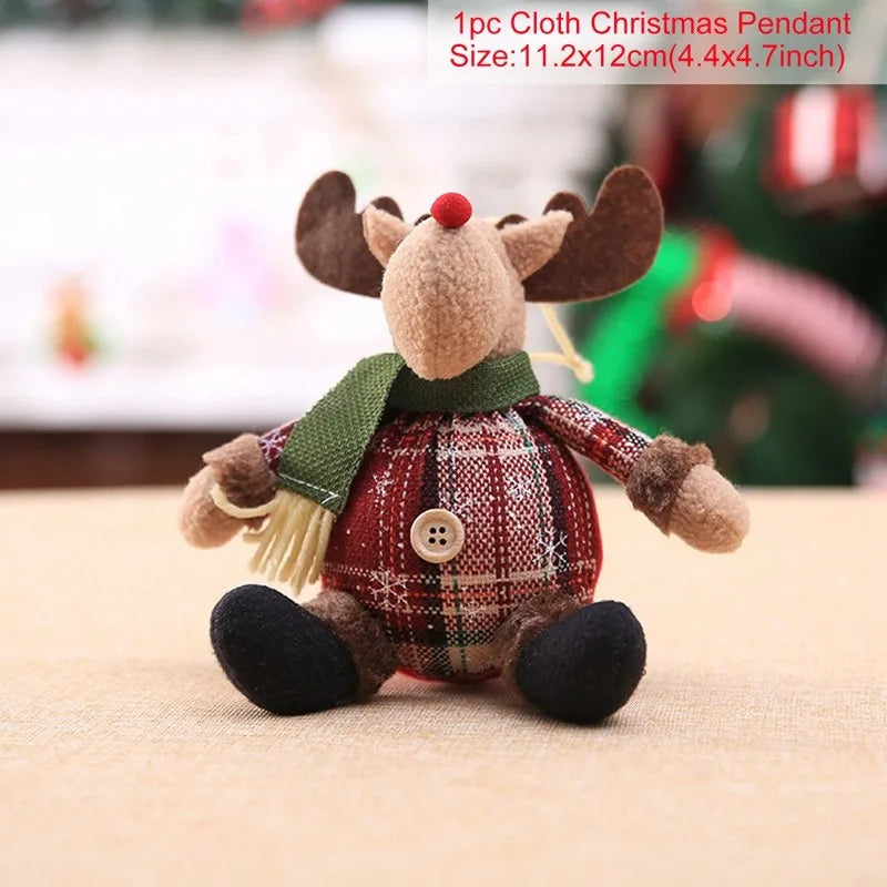 Christmas Santa Doll Merry Christmas Decorations For Home Table Xmas Ornaments Navidad Natal Noel New Year Decor 2025 Gifts
