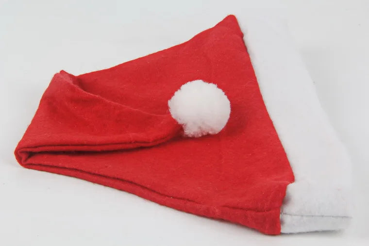 Christmas Black Red Plush Hat Santa Novelty Hat Kids Christmas Decorations For New Year Home Santa Claus Gift Party Supplies