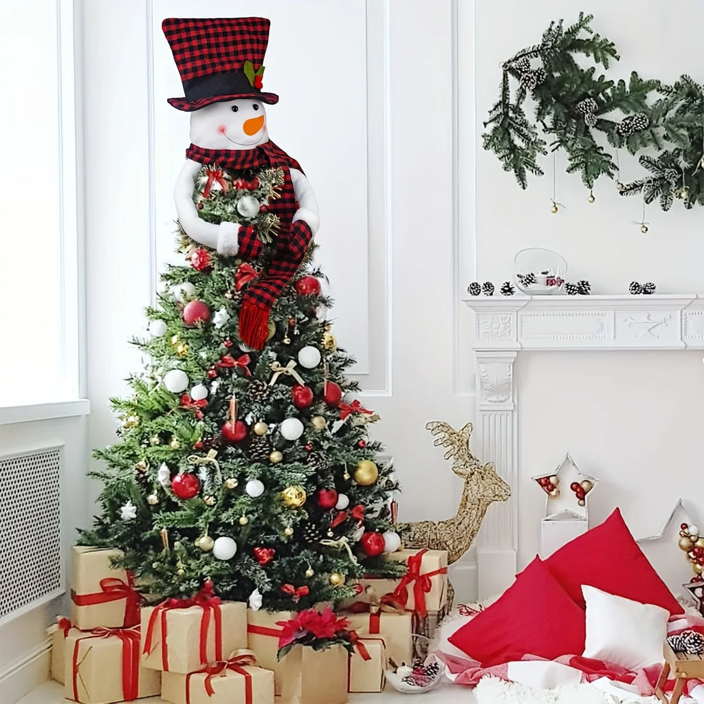 Christmas Decorations Santa Claus Home Christmas Tree Decorations Snowman Tree Top Star Decorations for Mall Home Christmas
