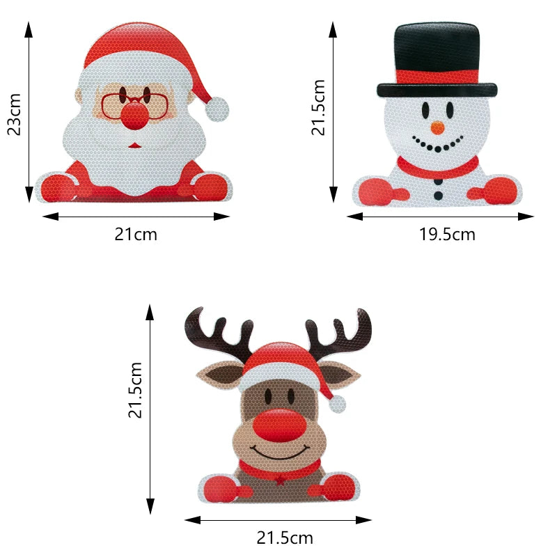 Christmas Car Refrigerator Decoration Reflective Bulb Light Shaped Magnets Stickers Magnetic Wires Ornaments Set Xmas home decor