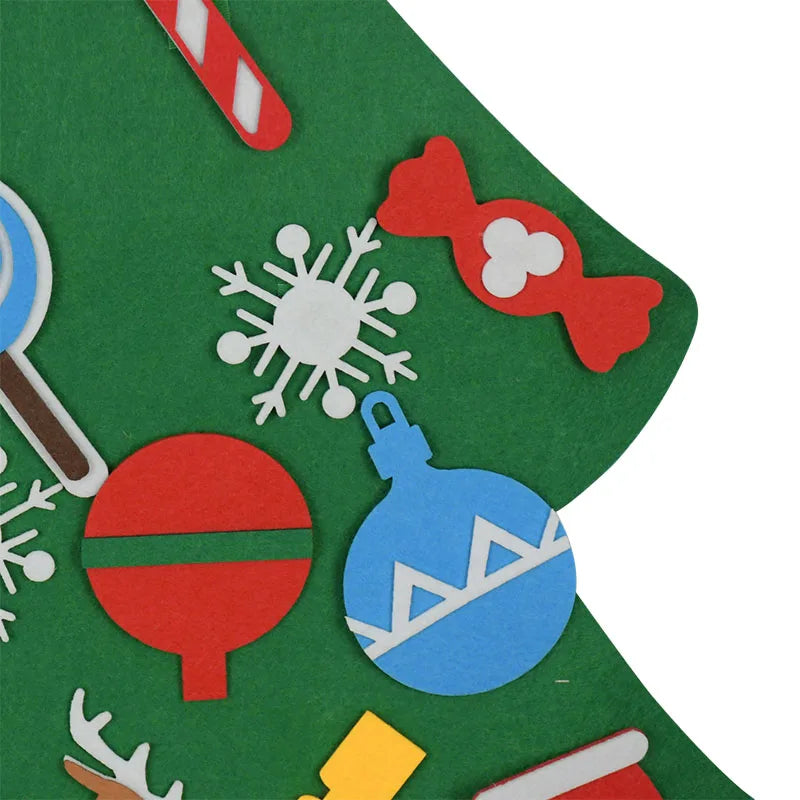 DIY Felt Christmas Tree Christmas Decoration for Home Navidad 2022 New Year Christmas Ornaments Santa Claus Xmas Kids Gifts