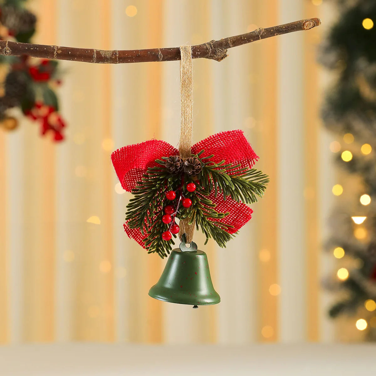 Christmas Bell Hanging Decoration Clear-Sounding Xmas Tree Home Fireplace New Year Xmas Holiday Home Hanging Decor Supplies