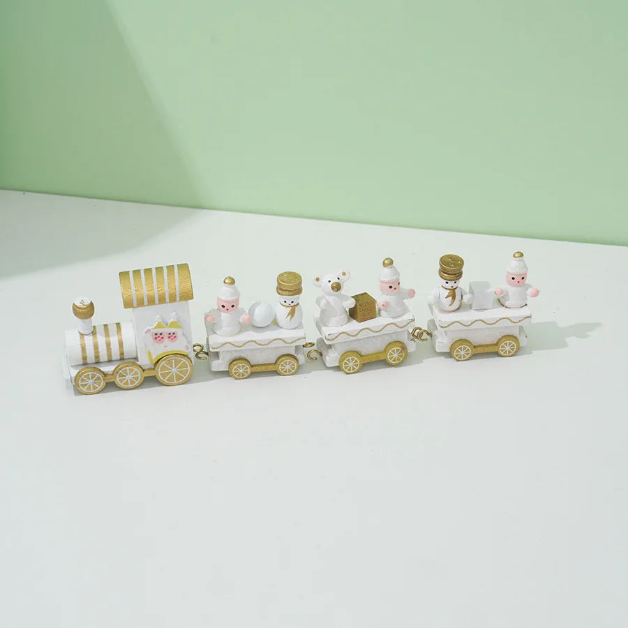 2025 Wooden Christmas Train Decor - Handcrafted Mini Holiday Set for Home, Window Display & Stocking Stuffers Gift