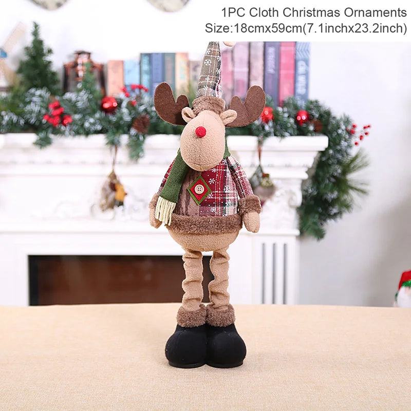 Christmas Santa Doll Merry Christmas Decorations For Home Table Xmas Ornaments Navidad Natal Noel New Year Decor 2025 Gifts