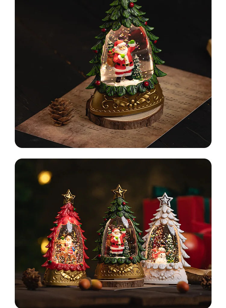 Christmas Scene Decoration Small Gifts Crafts Drifting Snow Crystal Ball Children's Toys Birthday Gift Decoration