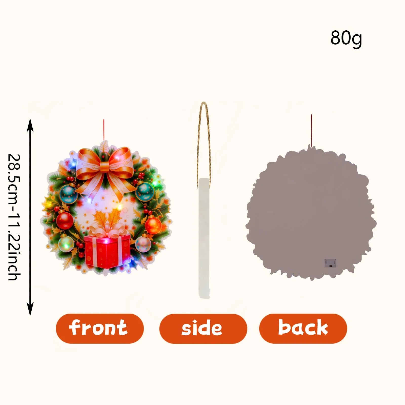 Luminous Door Hanging Decorations Christmas Home Diy Colorful Lights Snowman Scene Arrangement Hanging Decorations