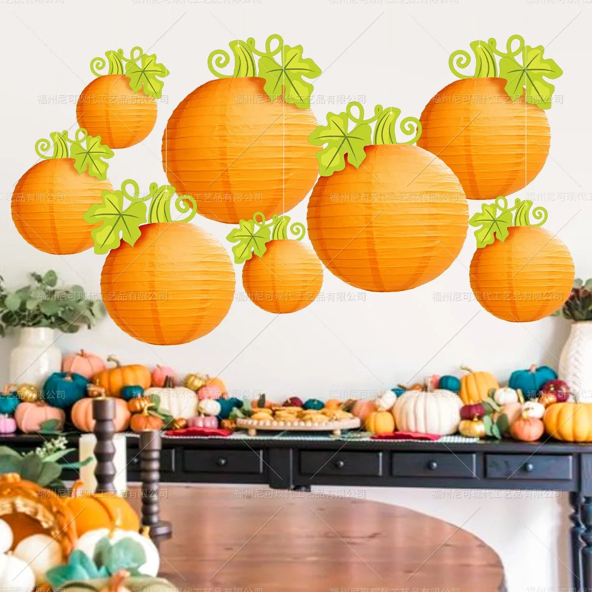Thanksgiving Day Party Decoration DIY Pumpkin Lantern Hanging Pumpkin Lantern Ornaments Fall Harvest Festival Halloween Decors
